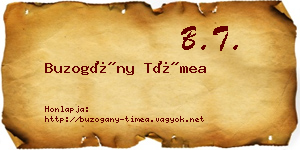 Buzogány Tímea névjegykártya