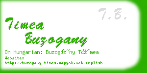 timea buzogany business card
